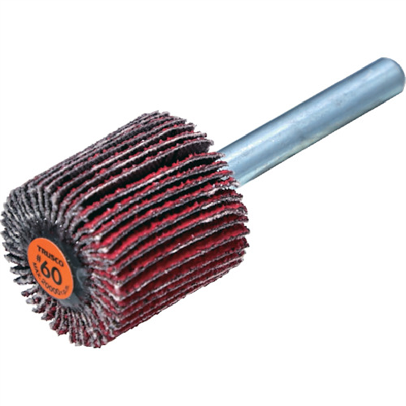 TRUSCO セラミックフラップホイール 軸径6mm #60 外径25×幅25×軸長40 (5個入) 1箱（ご注文単位1箱）【直送品】