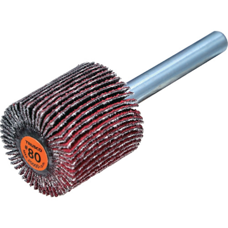 TRUSCO セラミックフラップホイール 軸径6mm #80 外径25×幅25×軸長40 (5個入) 1箱（ご注文単位1箱）【直送品】