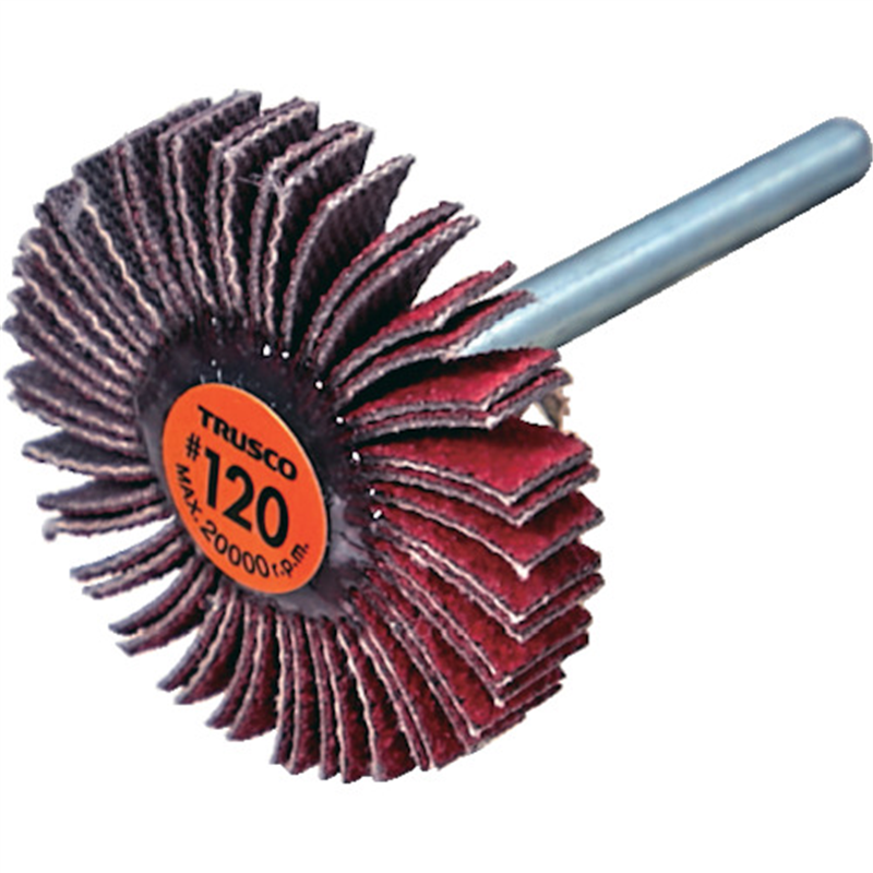 TRUSCO セラミックフラップホイール 軸径3mm #120 外径30×幅5×軸長30 (10個入) 1箱（ご注文単位1箱）【直送品】