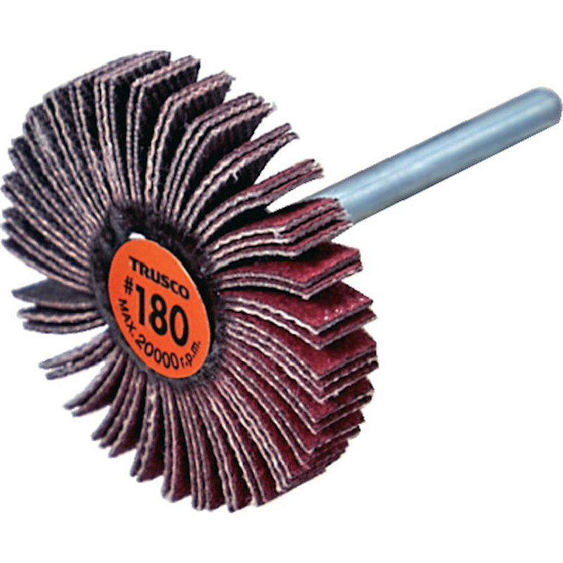 TRUSCO セラミックフラップホイール 軸径3mm #180 外径30×幅5×軸長30 (10個入) 1箱（ご注文単位1箱）【直送品】