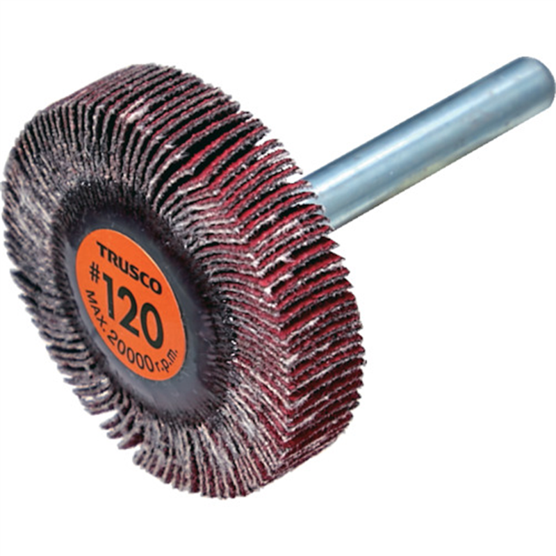 TRUSCO セラミックフラップホイール 軸径6mm #120 外径40×幅10×軸長40 (5個入) 1箱（ご注文単位1箱）【直送品】