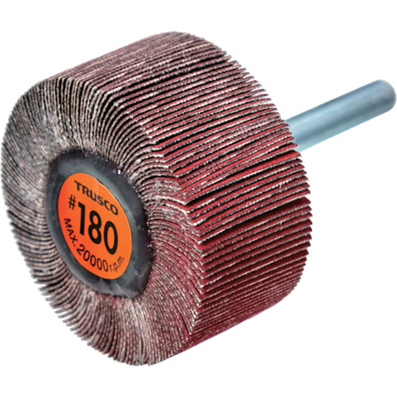 TRUSCO セラミックフラップホイール 軸径6mm #180 外径50×幅25×軸長40 (5個入) 1箱(ご注文単位1箱)【直送品】