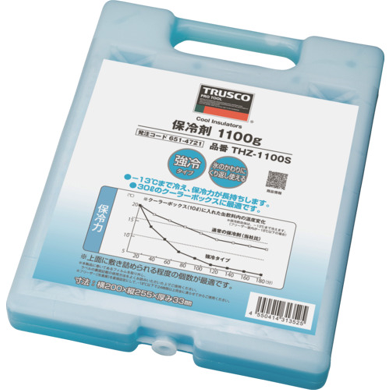 TRUSCO 保冷剤 1100g 強冷タイプ 1個（ご注文単位1個）【直送品】