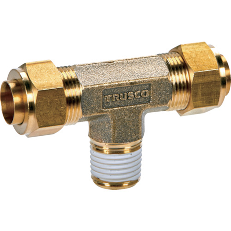 TRUSCO クイックシール継手 チーズ φ8X6 呼びR3/8 1個（ご注文単位1個）【直送品】