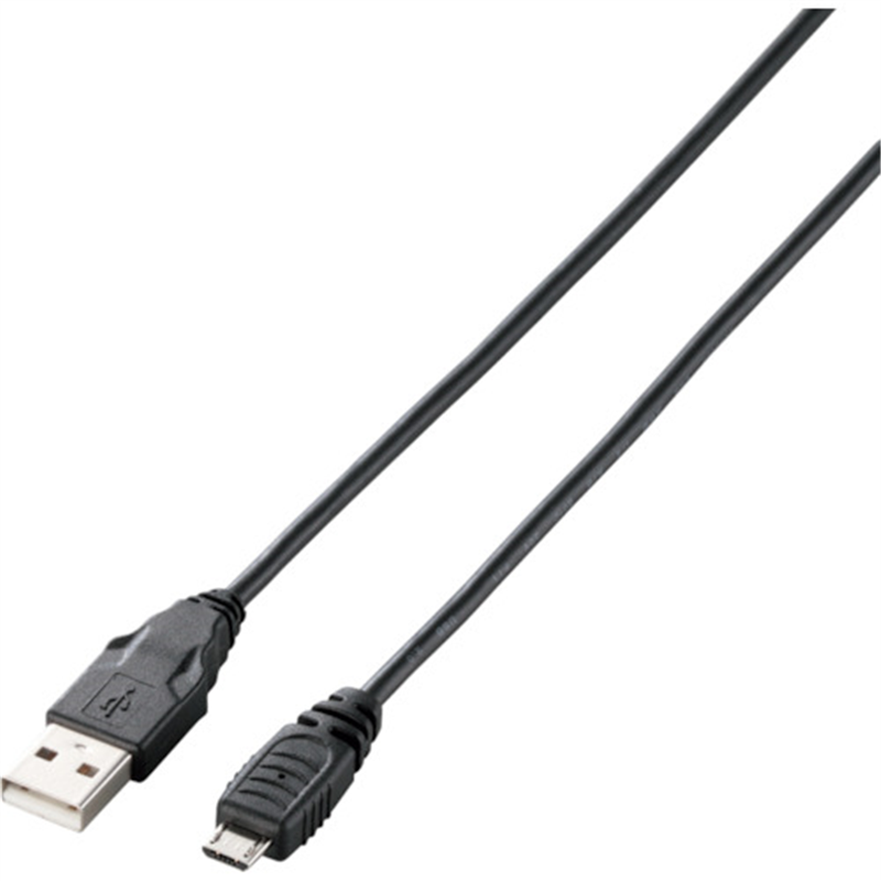ELECOM USB2.0ケーブル A-microBタイプ 2m ブラック 1本（ご注文単位1本）【直送品】