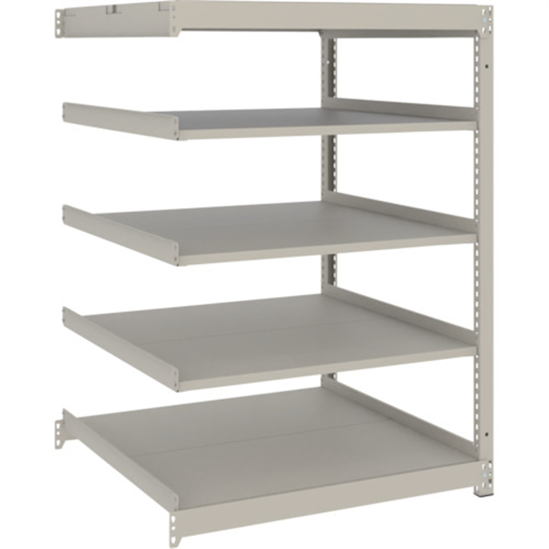 TRUSCO スチールラック 薄板ラック(棚板分割タイプ､耐荷重100Kg)900×875×H1200 5段連結  ネオグレー 1台（ご注文単位1台）【直送品】