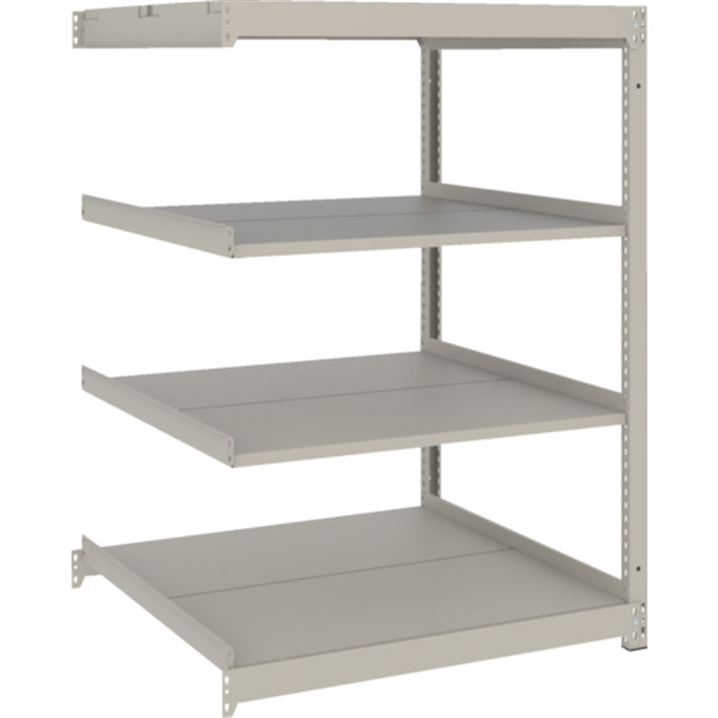 TRUSCO スチールラック 薄板ラック(棚板分割タイプ､耐荷重100Kg)1200×875×H1200 4段連結  ネオグレー 1台（ご注文単位1台）【直送品】