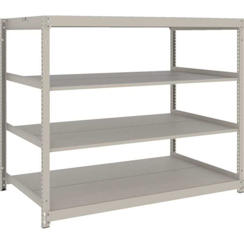 TRUSCO スチールラック 薄板ラック(棚板分割タイプ､耐荷重100Kg)1500×595×H1200 4段単体  ネオグレー 1台（ご注文単位1台）【直送品】