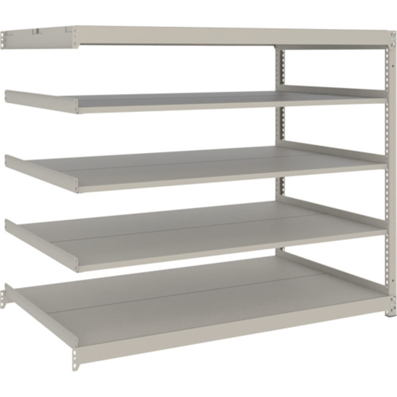 TRUSCO スチールラック 薄板ラック(棚板分割タイプ､耐荷重100Kg)1500×875×H1200 5段連結  ネオグレー 1台（ご注文単位1台）【直送品】
