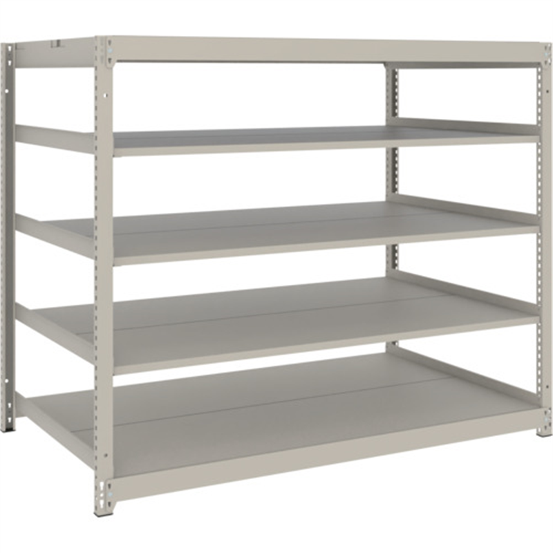 TRUSCO スチールラック 薄板ラック(棚板分割タイプ､耐荷重100Kg)1800×595×H1200 5段単体  ネオグレー 1台（ご注文単位1台）【直送品】