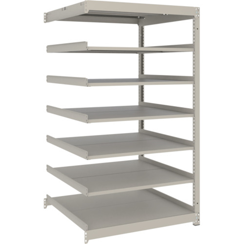 TRUSCO スチールラック 薄板ラック(棚板分割タイプ､耐荷重100Kg)900×595×H1500 7段連結  ネオグレー 1台（ご注文単位1台）【直送品】