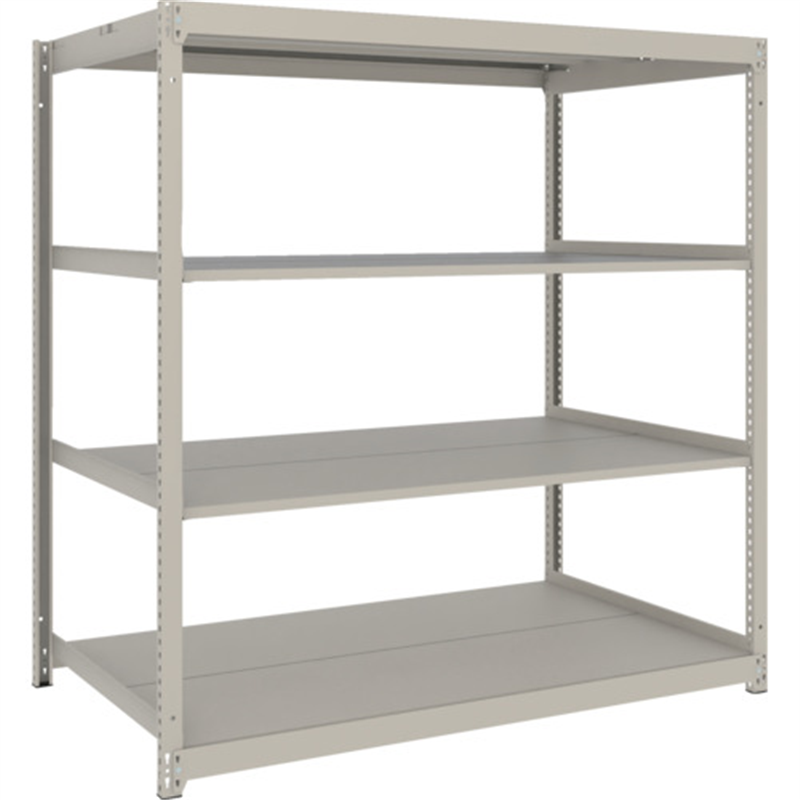 TRUSCO スチールラック 薄板ラック(棚板分割タイプ､耐荷重100Kg)1500×875×H1500 4段単体  ネオグレー 1台（ご注文単位1台）【直送品】