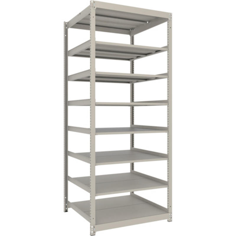 TRUSCO スチールラック 薄板ラック(棚板分割タイプ､耐荷重100Kg)900×875×H2400 8段単体  ネオグレー 1台（ご注文単位1台）【直送品】