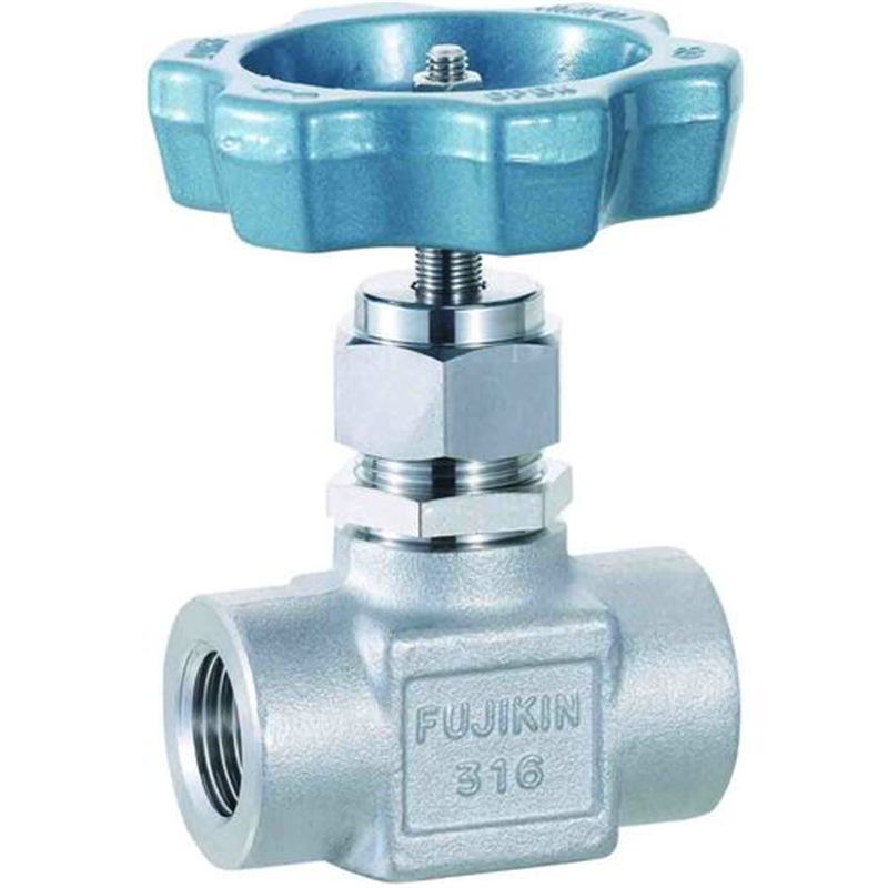 Fujikin SUS鋼製ニードルストップバルブUS127PCR 1台(ご注文単位1台)【直送品】