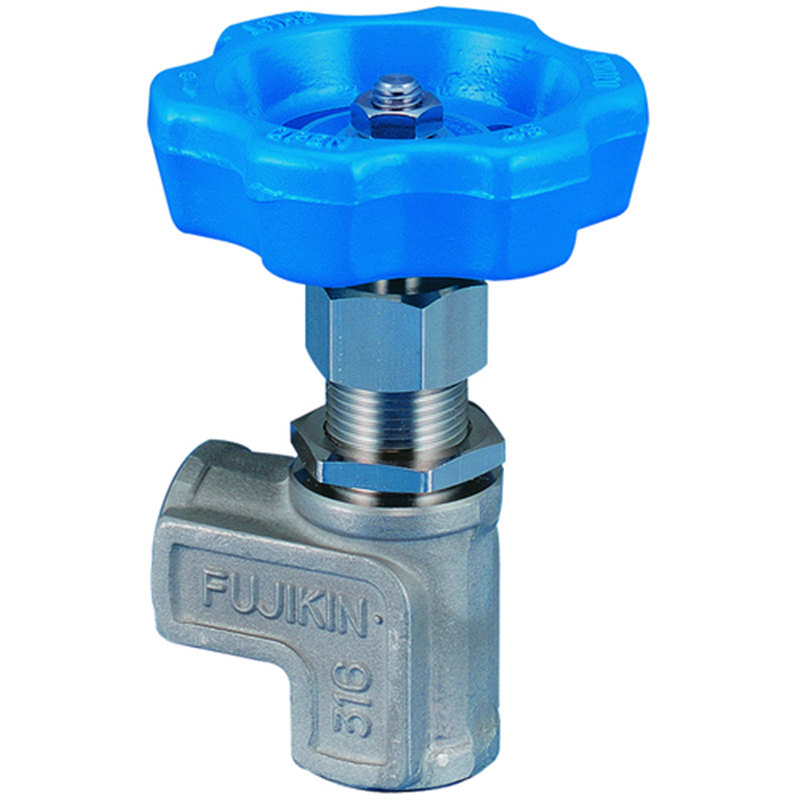 Fujikin ステンレス鋼製ニードルストップバルブ(アングル形) 1台(ご注文単位1台)【直送品】