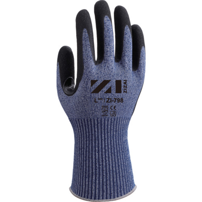 Weed 耐切創手袋 ZIZAI ZI-798 ニトリル特殊加工背抜き 13ゲージ LLサイズ(1P個装) 1双（ご注文単位1双）【直送品】