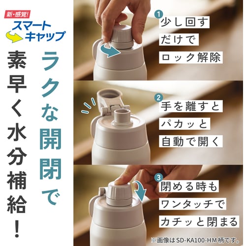 トラスコ中山 ZOJIRUSHI 水筒 ステンレスマグ 0.75L ライトグリーン 1個(ご注文単位1個)【直送品】