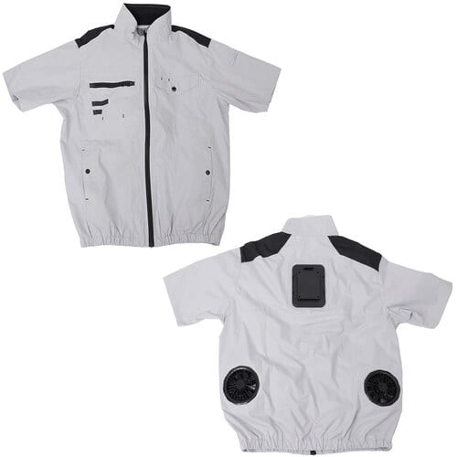 トラスコ中山 サンコー 圧倒的に冷える｢冷蔵服2026｣ 半袖 シルバーグレー 5L 1枚（ご注文単位1枚）【直送品】