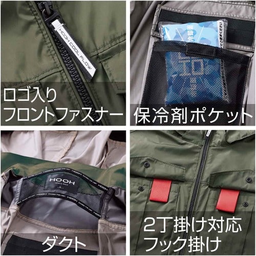 トラスコ中山 快適ウェア サイドファン半袖フードジャケット LL ネイビー 1枚(ご注文単位1枚)【直送品】