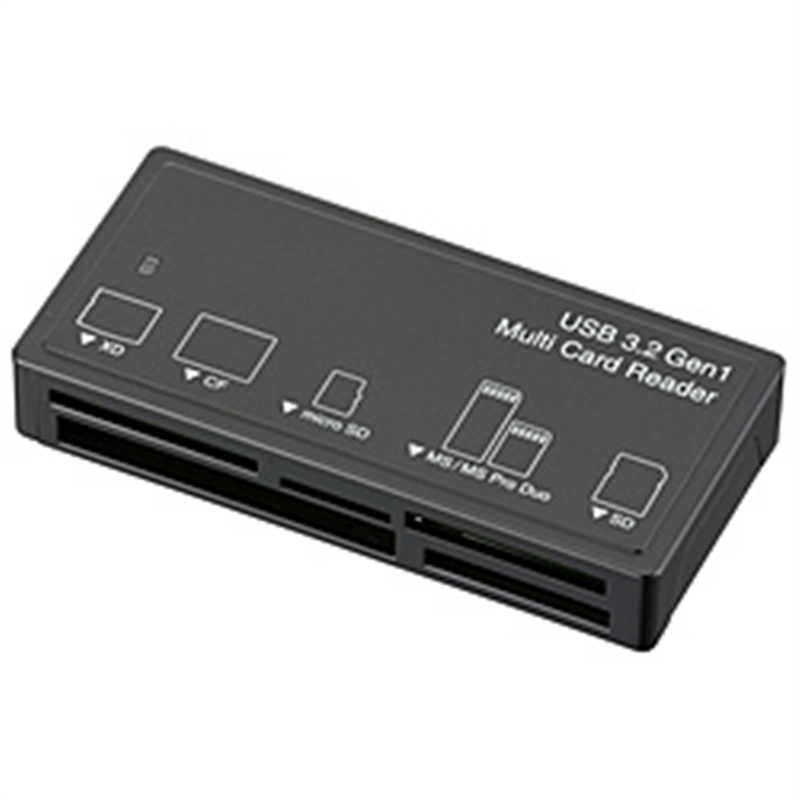 オーム電機 PC-SCRWU304-K マルチカードリーダー 55メディア対応 USB3.2Gen1 ブラック PCSCRWU304K 1個(ご注文単位1個)【直送品】