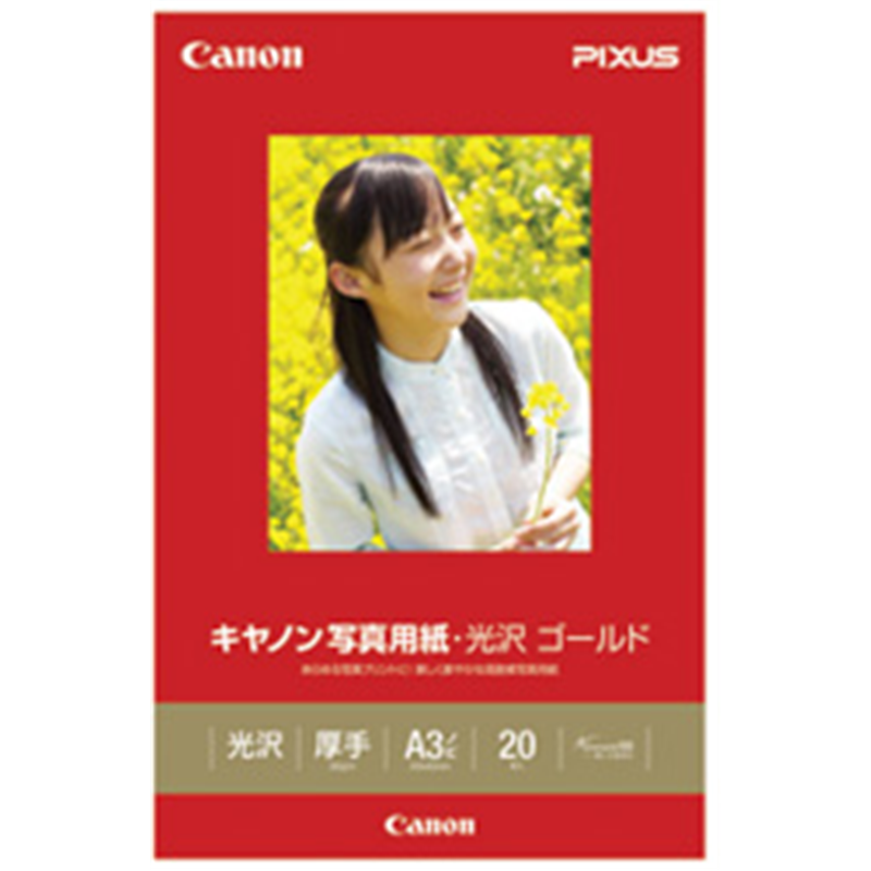 キヤノン 写真用紙・光沢 ゴールド （A3ノビ・20枚）　GL-101A3N20 GL-101A3N20 GL101A3N20 1個（ご注文単位1個）【直送品】