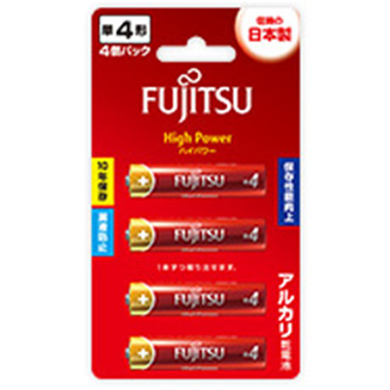 富士通 単4電池 LR03FH-4B  ［4本 /アルカリ］ LR03FH4B 1個（ご注文単位1個）【直送品】
