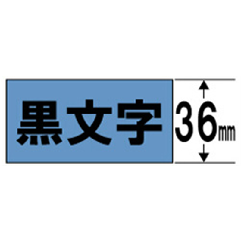 キングジム カラーラベル(パステル) テープ SC36B 青 ［黒文字 /36mm幅］ SC36 1個（ご注文単位1個）【直送品】