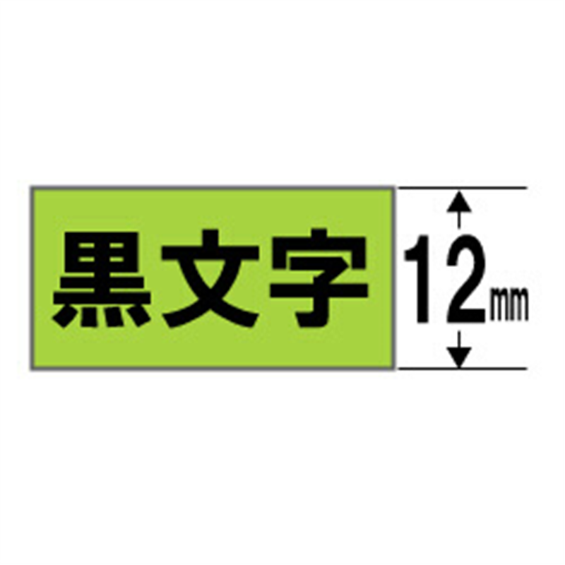 キングジム マットラベル SB12G 緑(若葉色) ［黒文字 /12mm幅］ SB12 1個（ご注文単位1個）【直送品】