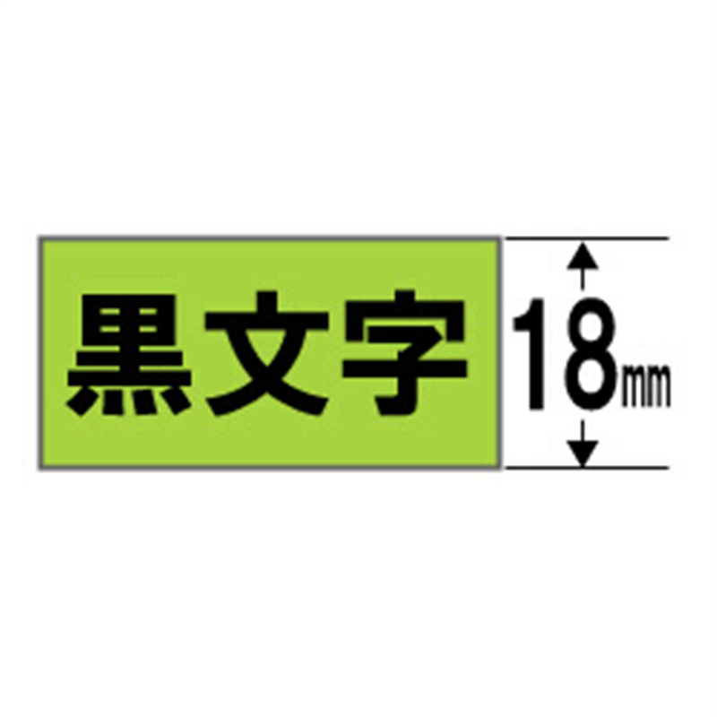 キングジム マットラベル SB18G 緑(若葉色) ［黒文字 /18mm幅］ SB18 1個（ご注文単位1個）【直送品】