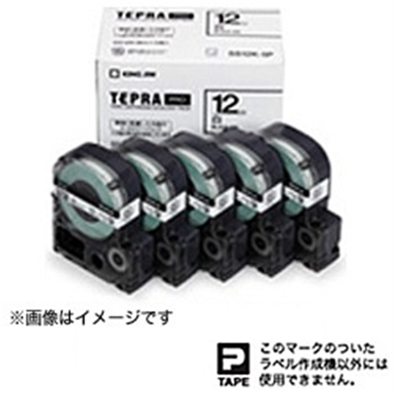 キングジム 透明ラベルテープ エコパック 5個パック ST24K-5P 透明 ［黒文字 /24mm幅］ ST24K 1個（ご注文単位1個）【直送品】