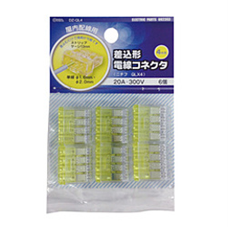 オーム電機　OHM　ELECTRIC 差込形コネクタ QL4 6個　DZ-QL4 DZQL4 1個（ご注文単位1個）【直送品】