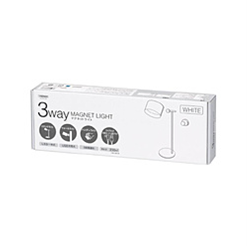 ヤザワ 3wayマグネットライト （丸タイプ）　ホワイト　SDL05W01WH　LED白色  ［LED /白色］ SDL05W01WH 1個（ご注文単位1個）【直送品】