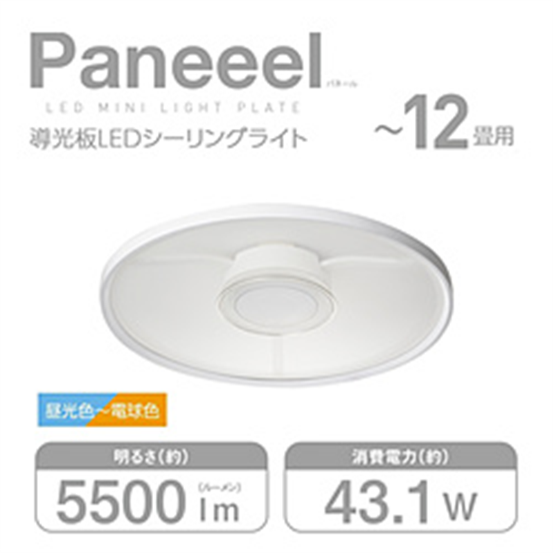 ドウシシャ 導光板 パネルライト 12畳 調色（昼光色～昼白色～電球色） 調光 リモコン LED照明 天井照明 Luminous LED（ルミナスLED） RGC-Y12DS 1個（ご注文単位1個）【直送品】
