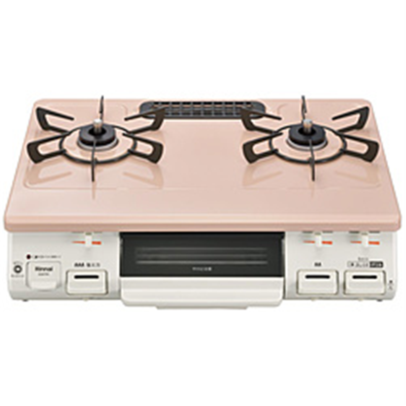 リンナイ　Rinnai ガステーブルコンロ 水なし片面焼きグリル[左強火]  パステルピンク KG67PKL ［約60cm /都市ガス12・13A /左強火］ 1個（ご注文単位1個）【直送品】