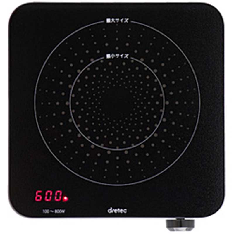ドリテック　dretec IHクッカー ミニチュラ ブラック DI-218BK ［1口］ 1個（ご注文単位1個）【直送品】