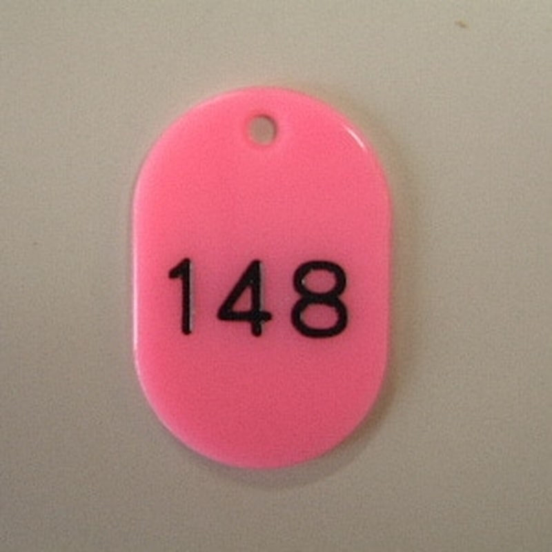 CR-BG43-PI 番号札　番号入〔大101-150〕　桃 1セット (ご注文単位1セット)【直送品】