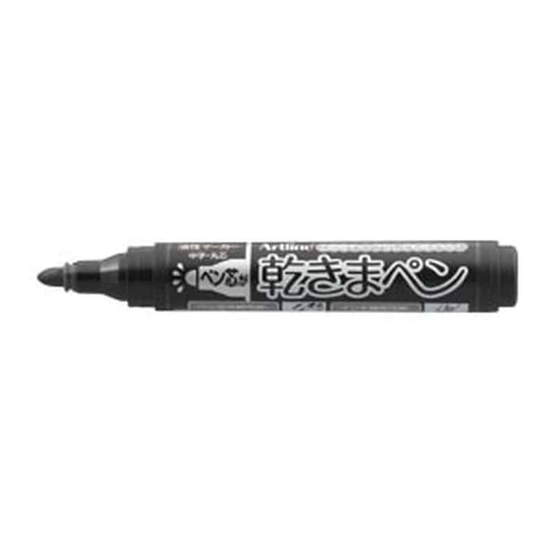 K-177Nｸﾛ 乾きまペン　中字　丸芯　黒 1本 (ご注文単位1本)【直送品】