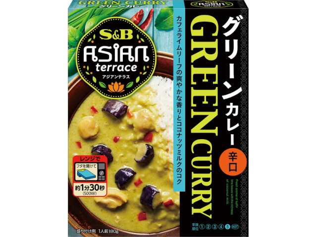 S&Bアジアンテラスグリーンカレー辛口180g※軽(ご注文単位6個)【直送品】