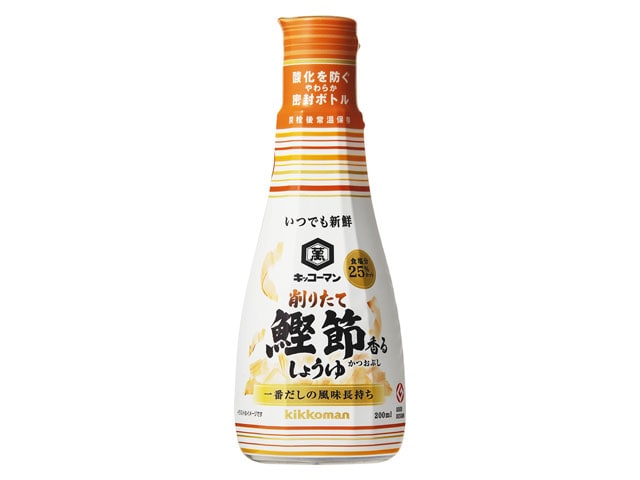 キッコーマン削りたて鰹節香るしょうゆ200g※軽(ご注文単位12個)【直送品】