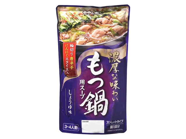 モランボンもつ鍋用スープ醤油味750g※軽(ご注文単位10個)【直送品】