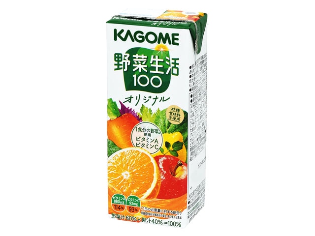 カゴメ野菜生活100オリジナル紙200ml※軽(ご注文単位12個)【直送品】