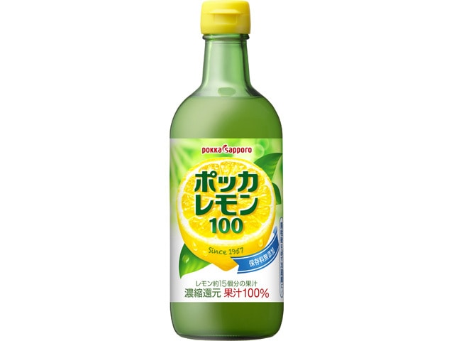 ポッカサッポロポッカレモン100瓶450ml※軽（ご注文単位12個）【直送品】