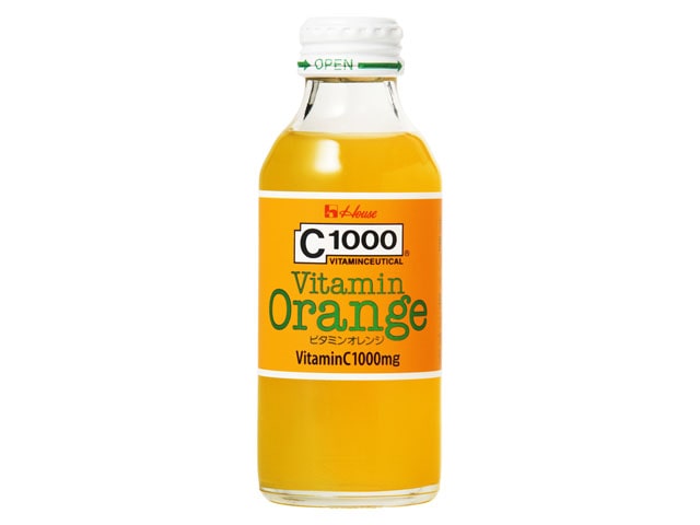 ハウスC1000ビタミンオレンジ瓶140ml※軽(ご注文単位6個)【直送品】
