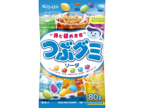 春日井製菓Jつぶグミソーダ80g※軽(ご注文単位6個)【直送品】