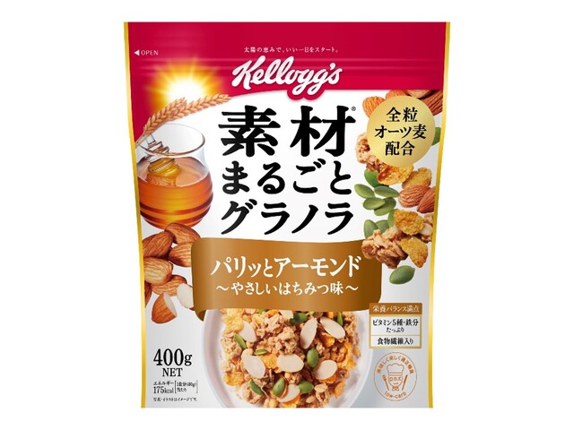 日本ケロッグ素材グラノラアーモンド400g※軽(ご注文単位6個)【直送品】