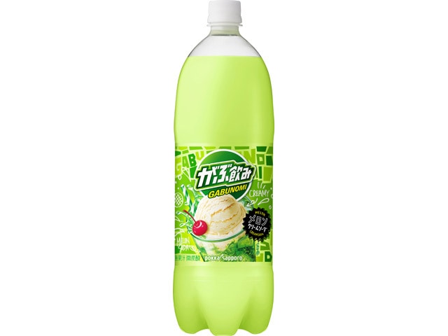 ポッカサッポロがぶ飲みメロンクリームソーダペット※軽(ご注文単位8個)【直送品】