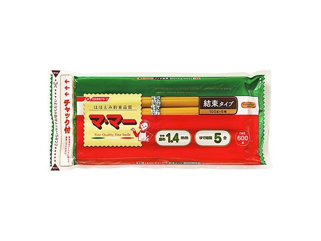 ママー結束スパゲティ1.4mmチャック付600g※軽(ご注文単位20個)【直送品】