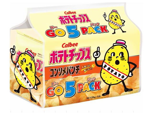 カルビーポテトチップスコンソメゴー5パックアソート※軽(ご注文単位8個)【直送品】