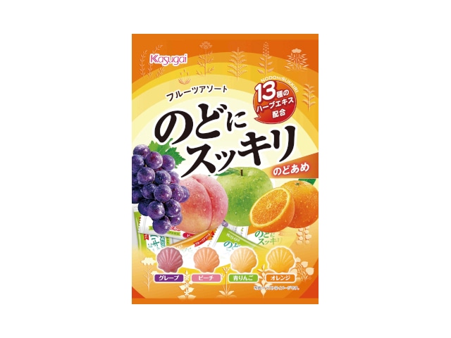 春日井製菓のどにスッキリフルーツアソート118g※軽(ご注文単位12個)【直送品】