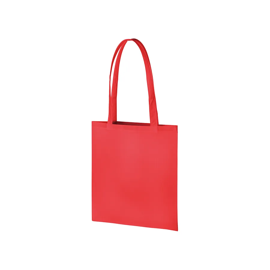 MARKLESS STYLE 再生不織布 フラットショルダートート レッド TR-1200-002 1枚（ご注文単位1枚）【直送品】